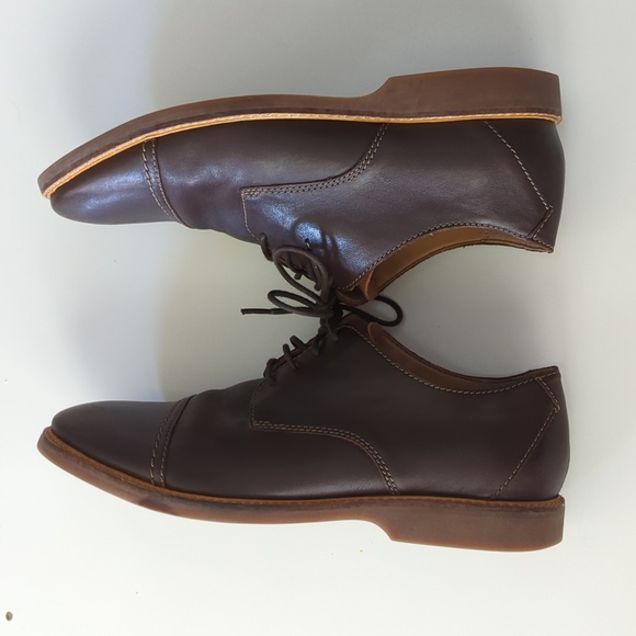 EUC Like New Clarks mens brown leather dress shoe 11 - Picture 8 of 12